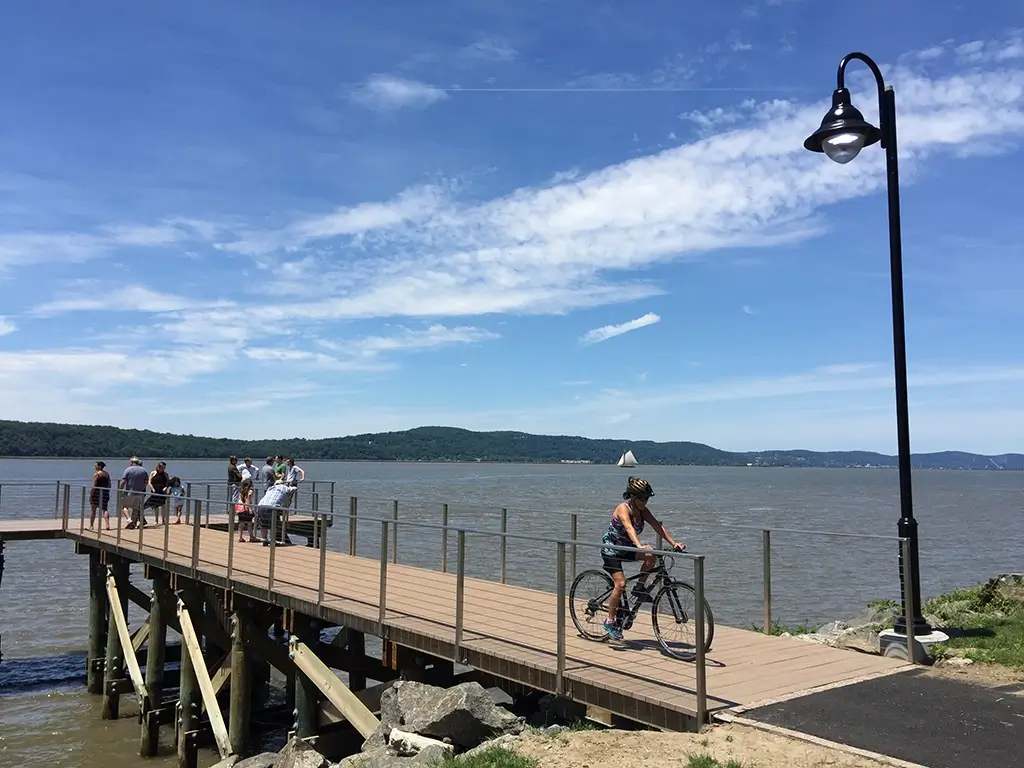 Fishing Pier made out of Recycled Plastic Lumber at Dobbs Ferry Waterfront Park