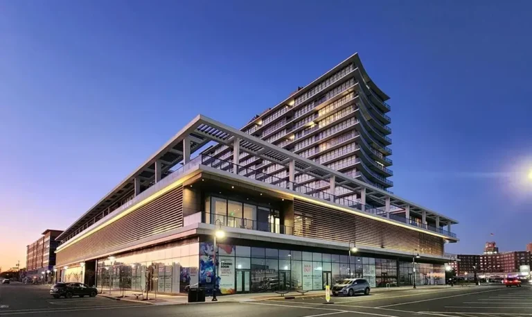 Asbury Ocean Club Beach Facing View, Showing the Aluminum Extrusions on the Building's Envelope