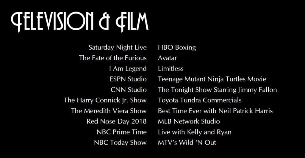 Expert Engineering Support for Over 30 TV and Film Productions