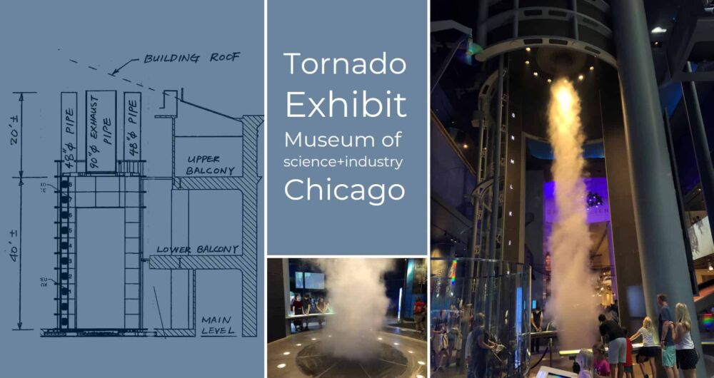 Drawing with Built Design of Tornado Simulator Exhibit
