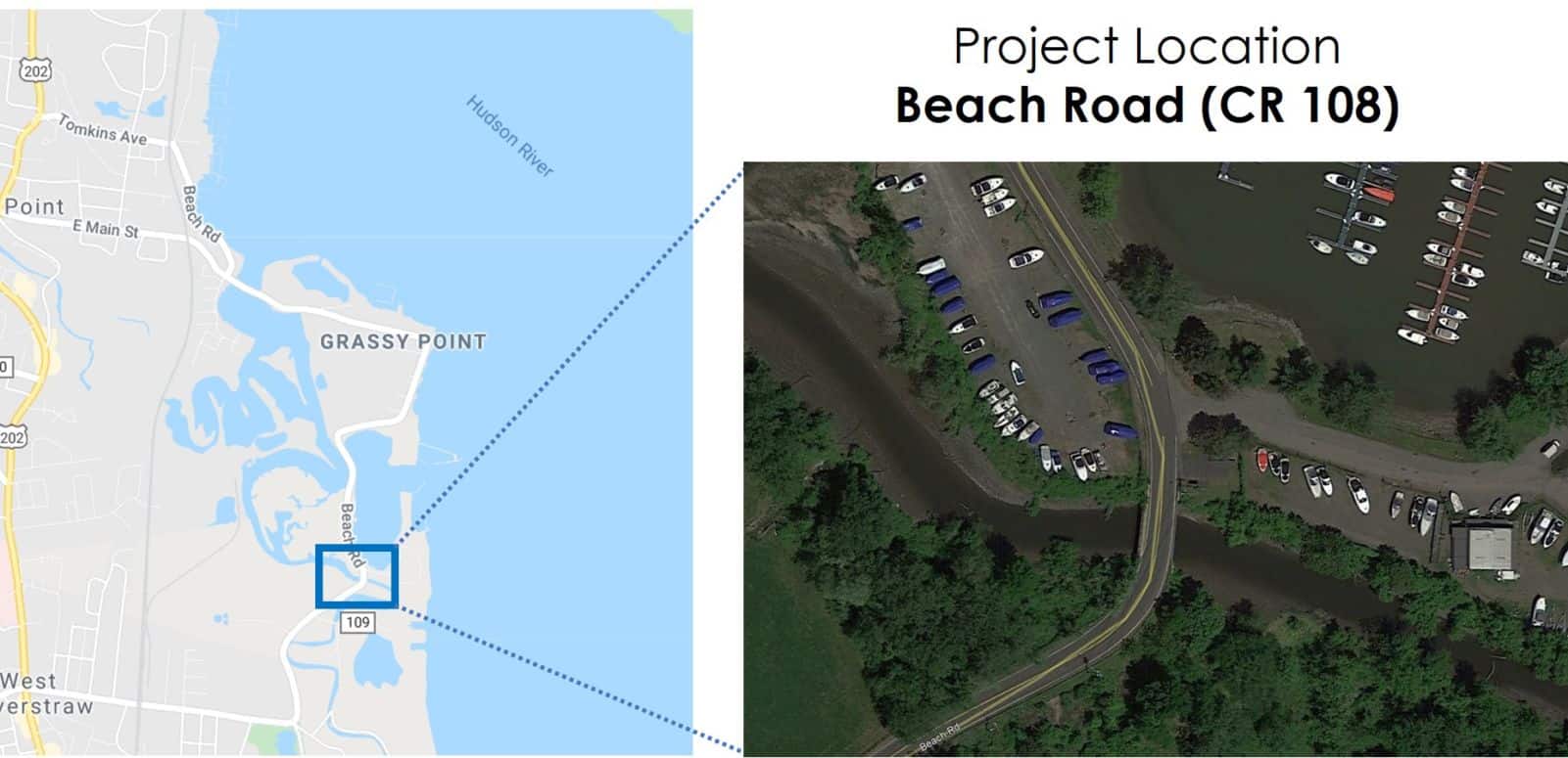 Grassy Point Road Bridge Project Location