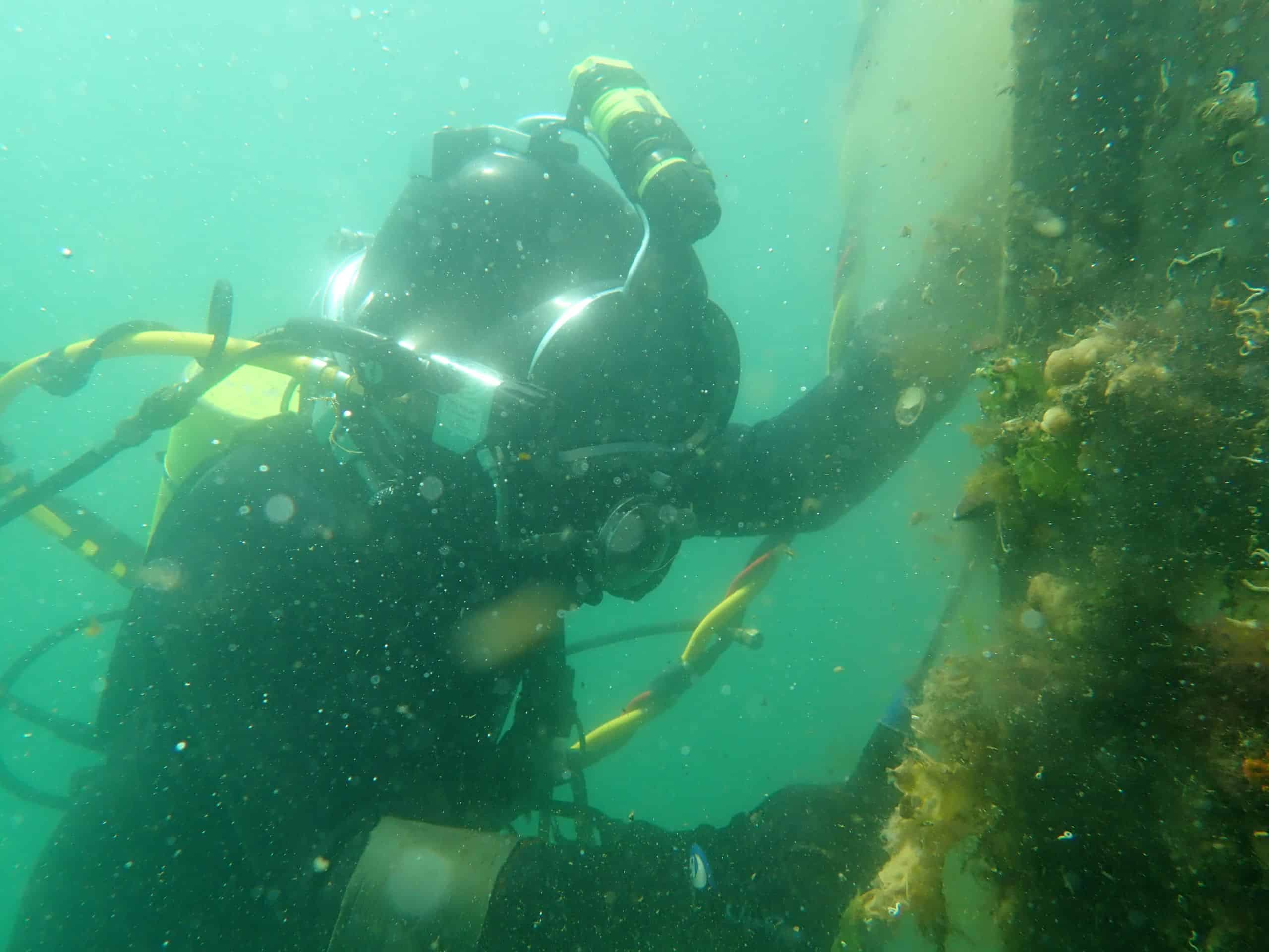 McLaren Engineering Group Diver conducting MOTEMS Inspections in California