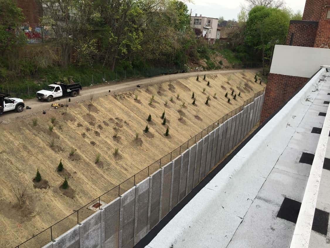 Repaired Slope Failure Impacting Senior Center at 95 Walsh