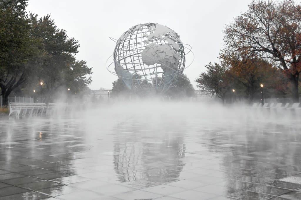 Then and now: NYC rebuilds iconic Fountain of the Fairs as a fog garden