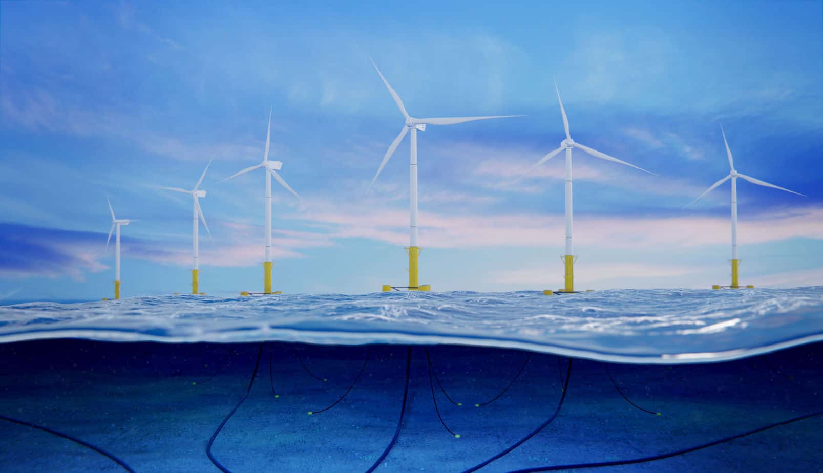 Offshore Wind Farm Rendering