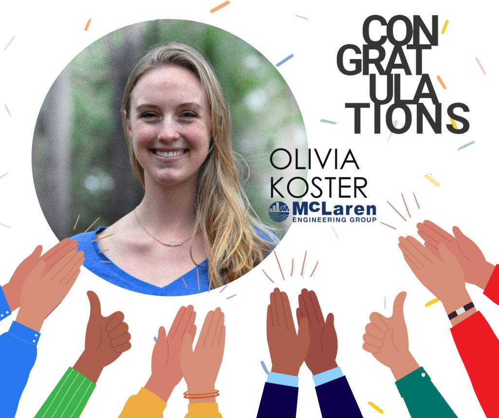 Congratulations To Olivia Koster, a Marine Engineer at McLaren Engineering Group, for passing her Geologist exam