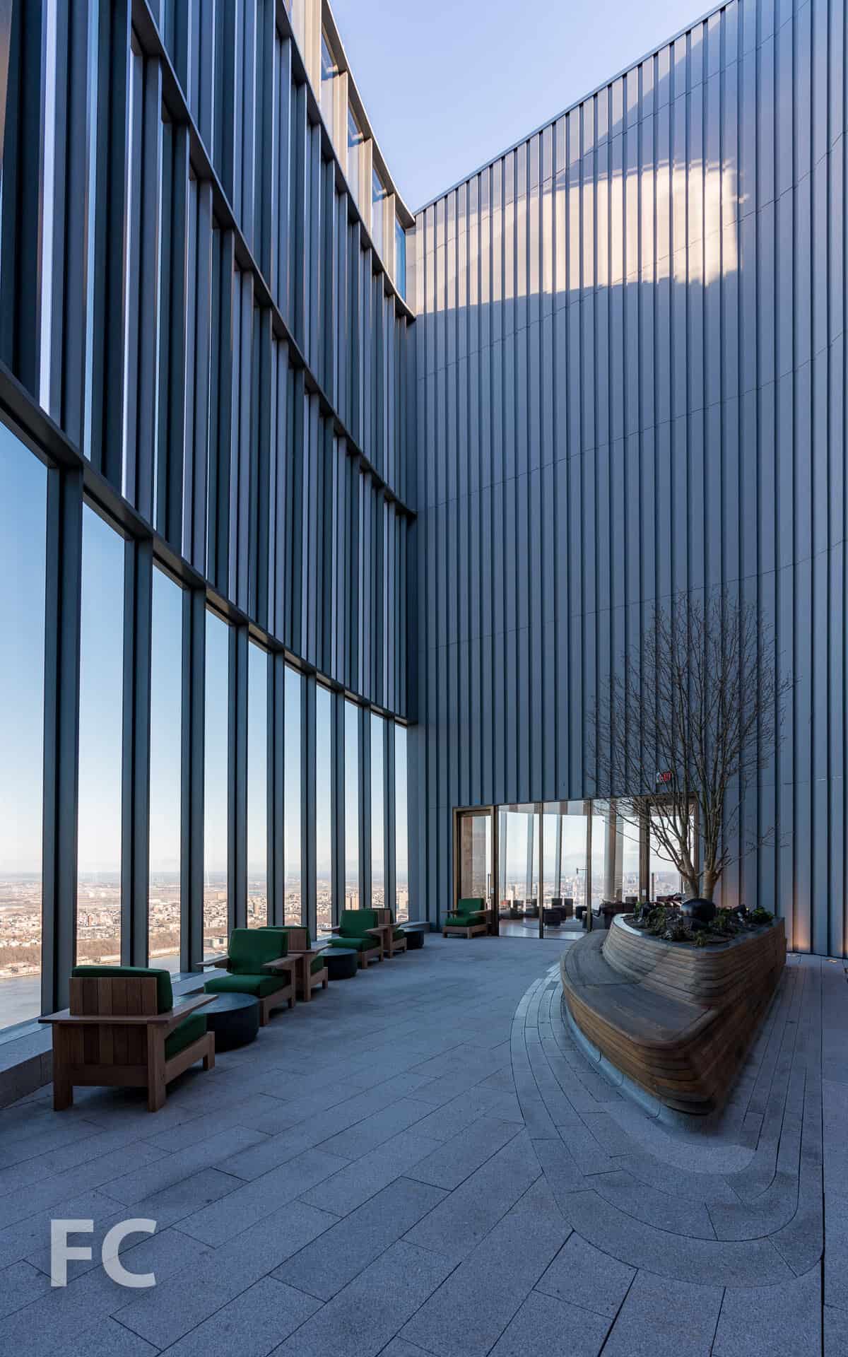 Custom Corrugated Composite Metal Panels at 15 Hudson Yards Skytop