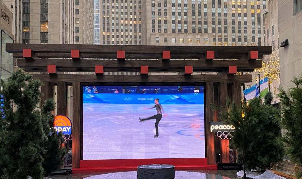 Olympic Themed Backdrop For TODAY Plaza at Rockefeller Center