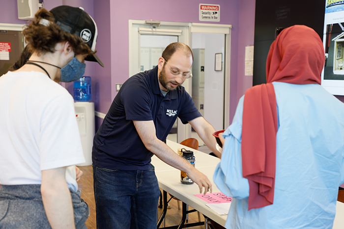 Matt Saide, PE Teaching an Entertainment Engineering Student Challege