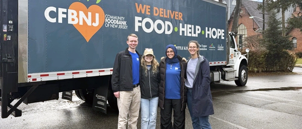 Members of our NJ Team after volunteering with the Community FoodBank of New Jersey,