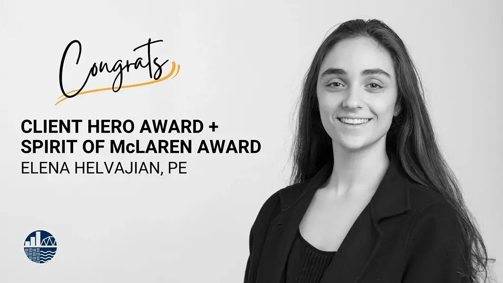 Entertainment Engineer, Elena Helvajian, PE Wins McLaren's Client Hero Award Award and Spirit of McLaren Award