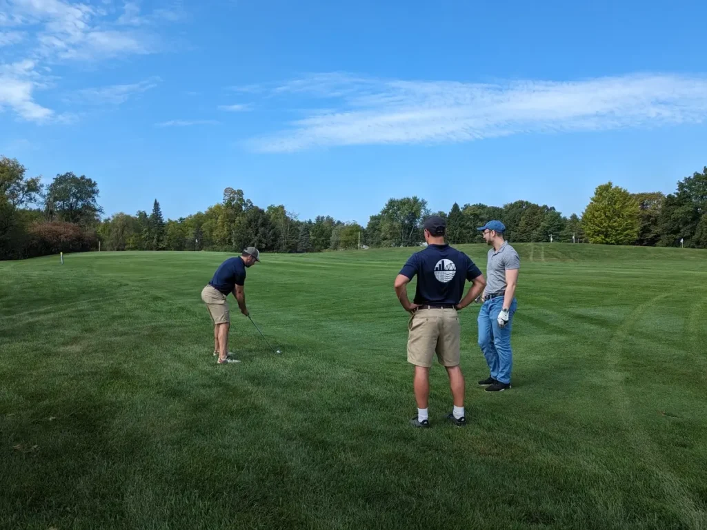McLaren's Albany team members Ethan Wells, Tyler Meek, Matt Makuch, and James Lang at the 25th Annual Mohawk-Hudson Section Scholarship Golf Outing