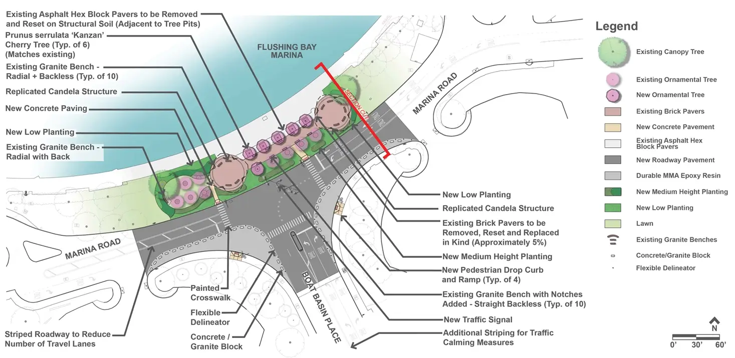 Schematic Plan of Upgrades at the Malcolm X Promenade